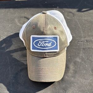Ford Brown and White Mesh Cap